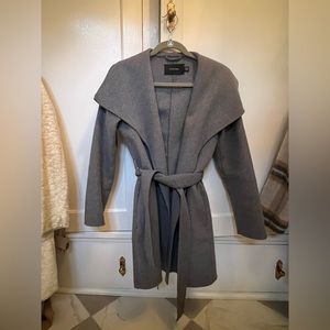 Tahari Shawl Collar Wrap Coat Size S